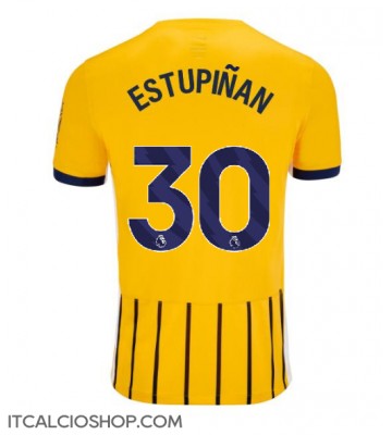Brighton Pervis Estupinan #30 Seconda Maglia 2024-25 Manica Corta